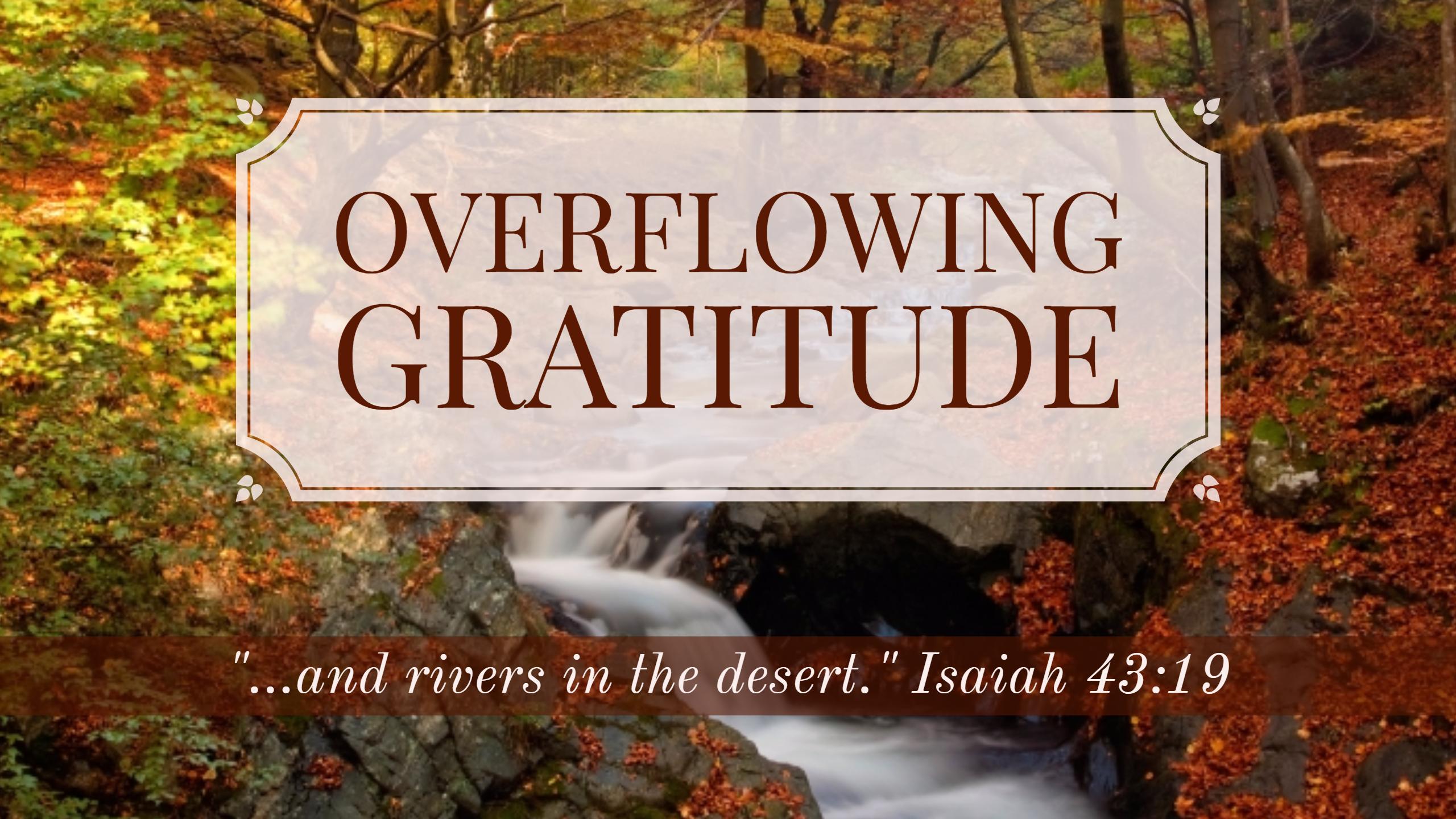 Series: <span>Overflowing Gratitude</span>